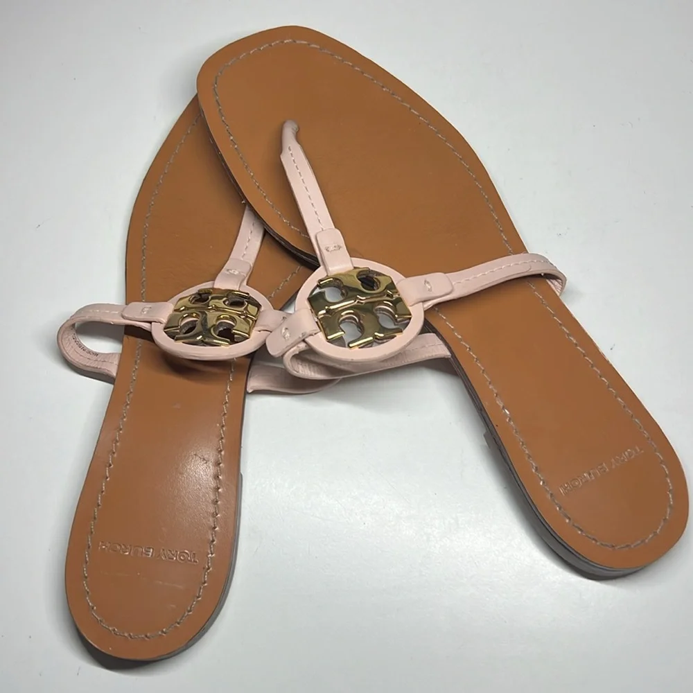 Tory Burch Miller Leather Sandals (Seashell Pink) Women’s Size 9.5 M - Picture 10 of 16